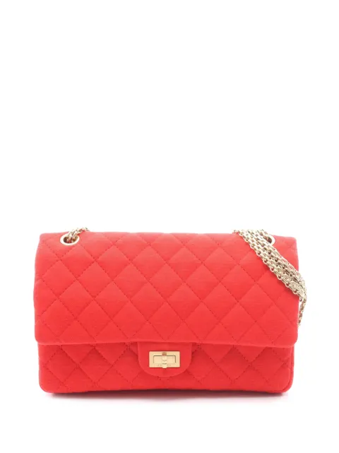 CHANEL Pre-Owned 2008-2009 Quilted Jersey Reissue 2.55 Double Flap 226 shoulder bag Red C6VQ8PCQTESMHTBF