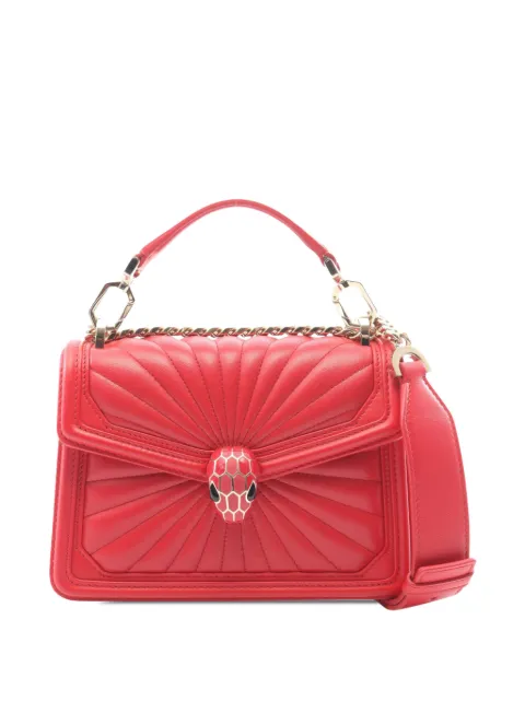 Bvlgari Pre-Owned 2015-2026 Leather Serpenti Diamond Blast satchel Red JAHDIT0EG18SFN8P