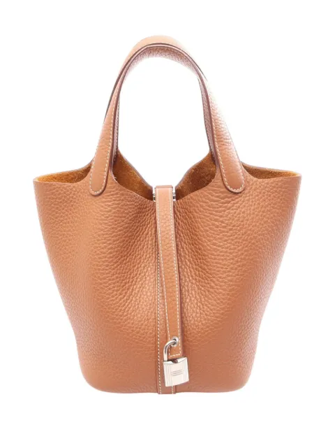 Hermès Pre-Owned 2025 Clemence Picotin Lock 18 handbag Brown HGH3GLDWB4G7XNTU