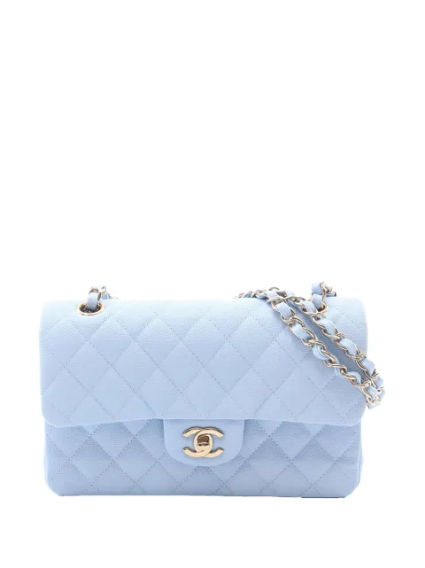 CHANEL Pre-Owned 2021-2026 Medium Classic Caviar Double Flap shoulder bag Blue DBKU03ZPJ923YY90