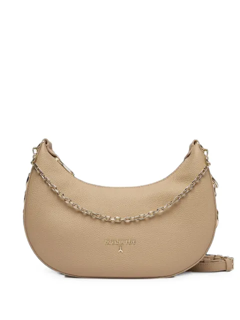 Patrizia Pepe grained leather shoulder bag Neutrals 8B0310L001