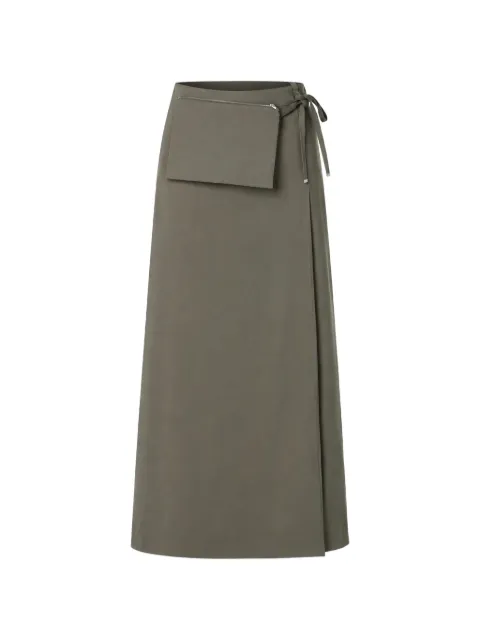 Drykorn wrap-style pouch-detail midi skirt Grey CHASITY1120280211
