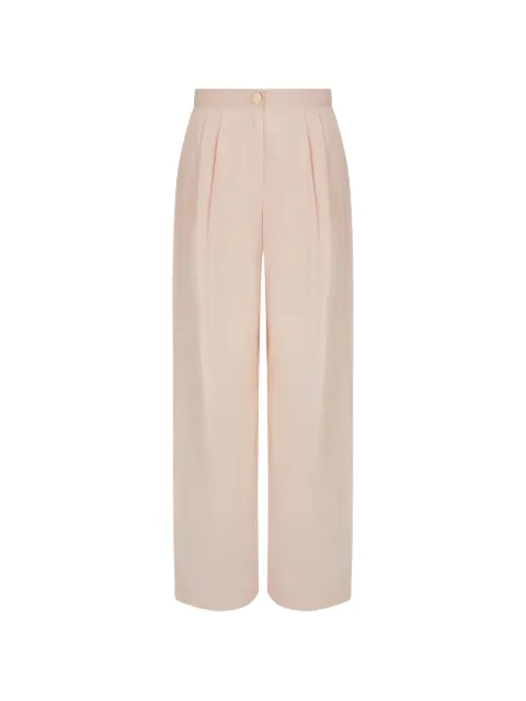 Armani Exchange pleated slub-texture trousers Neutrals 469AF12815