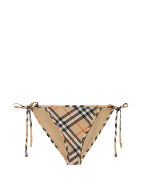 Burberry check-print tie-side bikini bottoms Neutrals 8087607