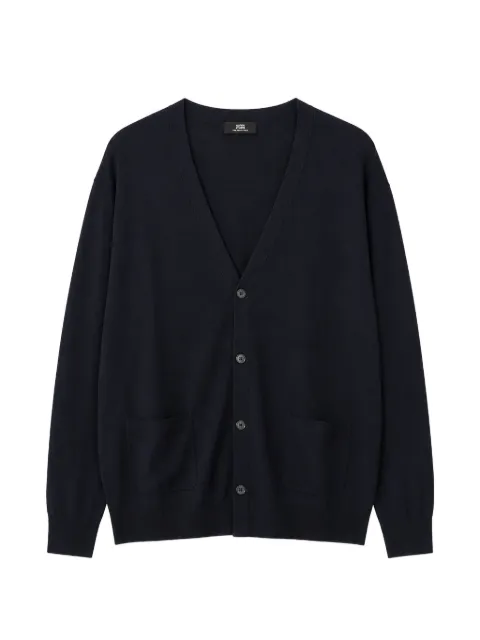 ALPHA STUDIO fine-knit button-up cardigan Blue FE6313E