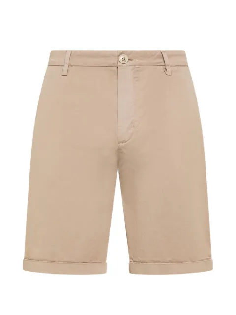 Sun68 logo-embroidered turn-up shorts Neutrals B3610198