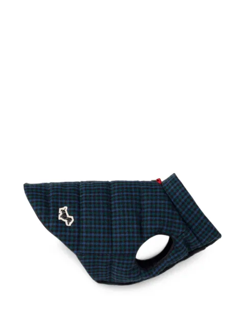 POLDO DOG COUTURE Lake Trail reversible checked dog coat Blue LAKETRAILSM