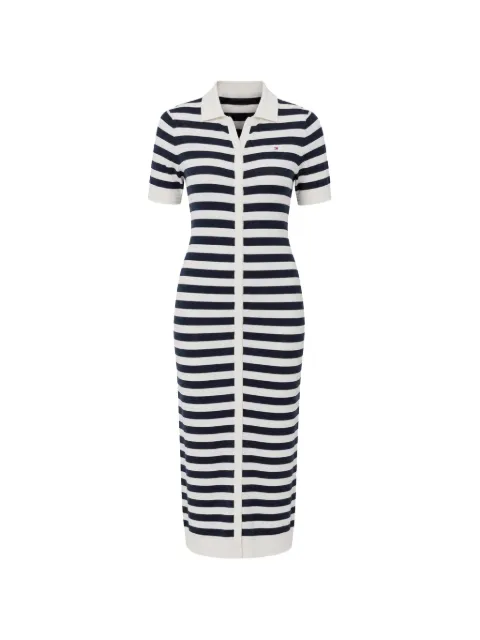 Tommy Hilfiger striped polo-collar midi dress Blue WW0WW44529