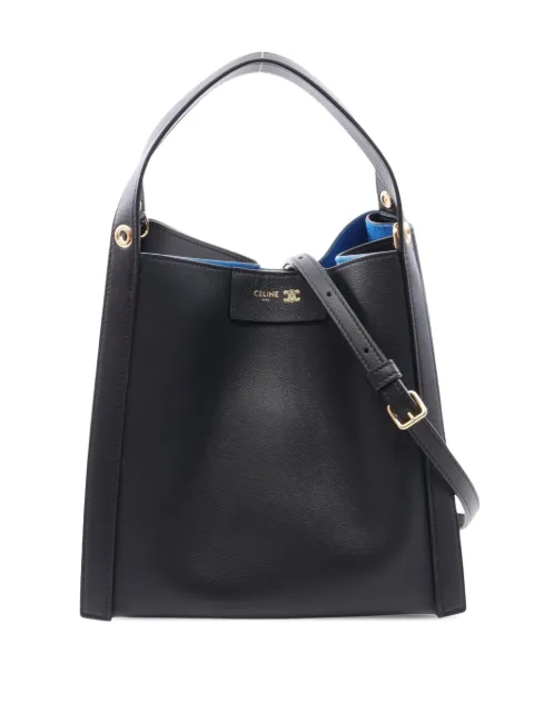 Celine Pre-Owned 2000-2026 Small Supple Calfskin Cube satchel Black FU7CIZE6A1L1UJXZ