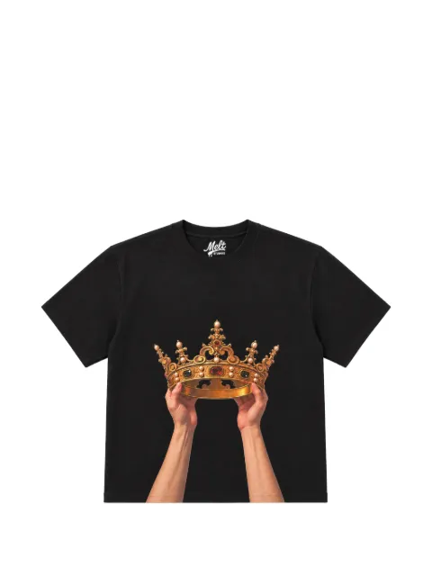 Melt crown-print T-shirt Black MS5442