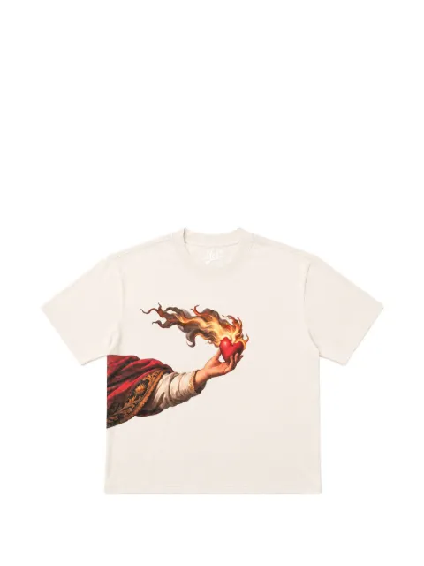 Melt graphic-print cotton T-shirt Neutrals MS5439