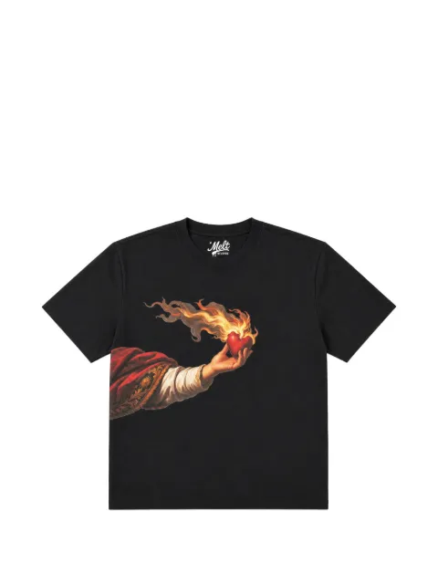 Melt graphic-print T-shirt Black MS5439