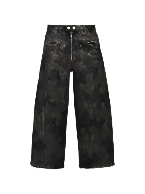 FILTH waxed baggy-cut trousers Black FL262PT03BLK