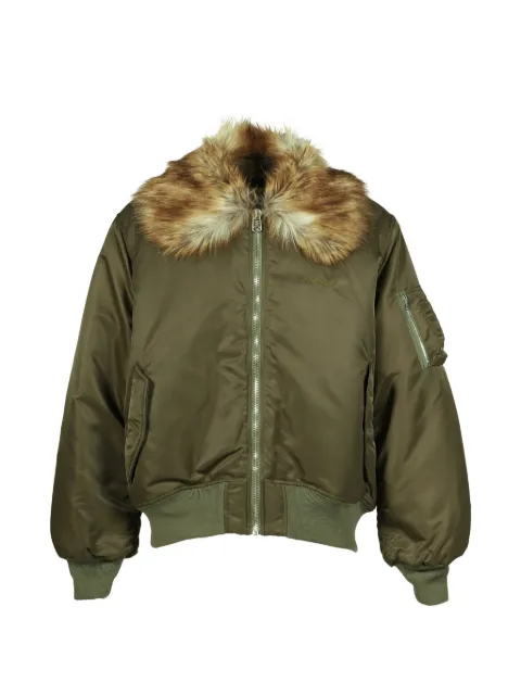 KAMIYA faux-fur collar flight jacket Green G17BL026KHA