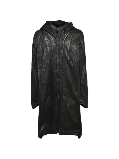Julius waxed denim coat Black 957COM3BLK
