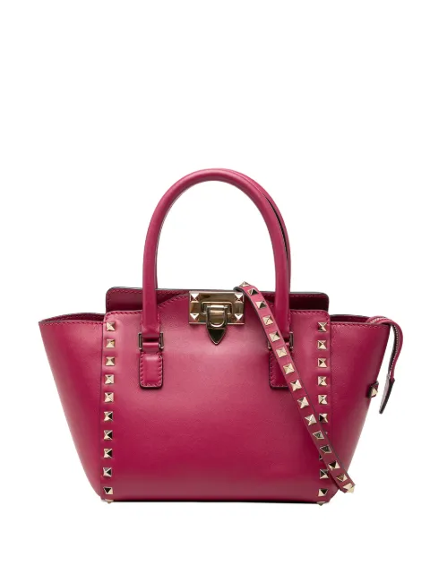 Valentino Garavani Pre-Owned 2000-2017 Mini Leather Rockstud Double Handle Tote satchel Pink IM1H5DK9O8KKTR7U