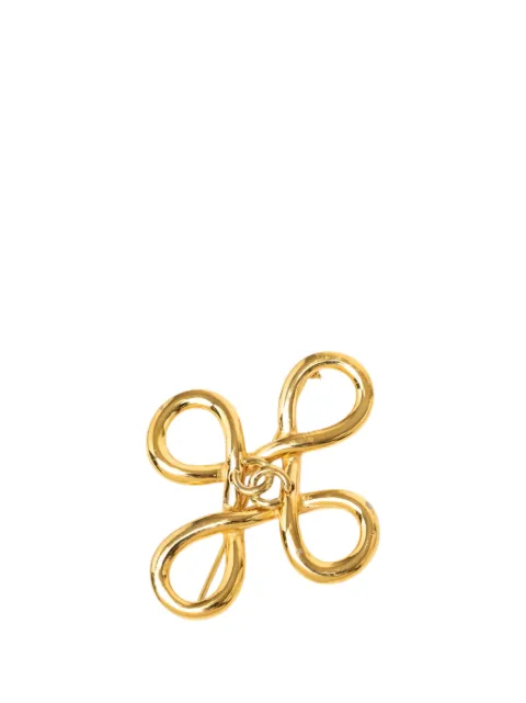 CHANEL Pre-Owned 1950-1970 CC Gold Plated Infinity Brooch costume brooch Gold 1TOC5NCQCA4Y3WBS