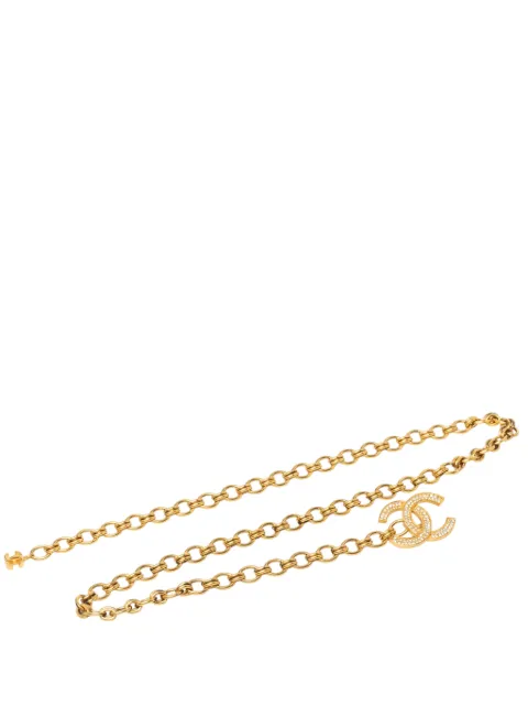 CHANEL Pre-Owned 1970-1980 CC Gold Plated Strass Chain belt Gold XUGBTA8QGUJ2W8MY