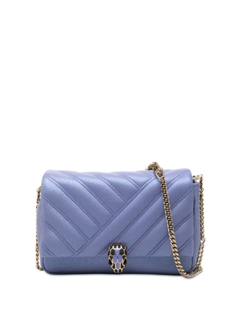 Bvlgari Pre-Owned 2020-2026 Leather Serpenti Cabochon Chain crossbody bag Purple 1Y5UUYA2MLO1R3DV
