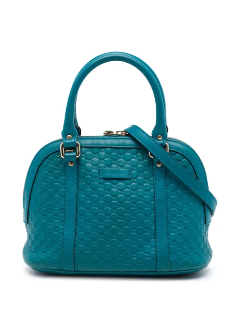 Gucci Pre-Owned 2016-2026 Mini Microguccissima Dome satchel Blue TT6OV54DS4VJG9UJ