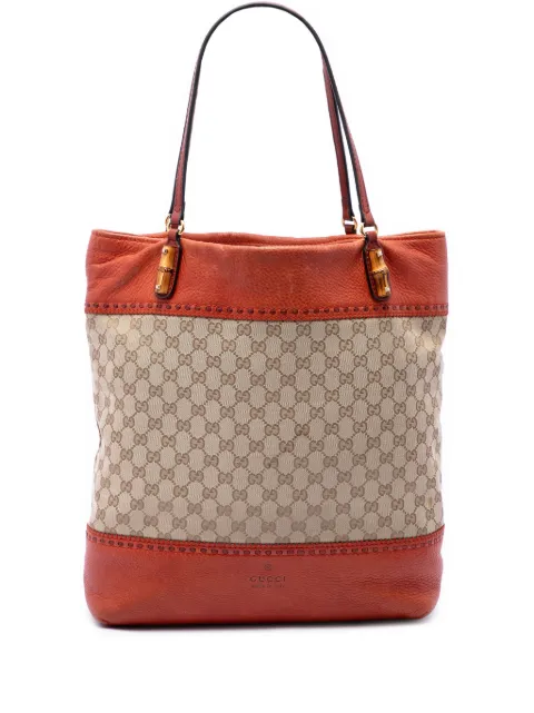 Gucci Pre-Owned 2016-2026 Large GG Canvas Laidback Crafty tote bag Neutrals NRD1R1Q09HVK1CLS