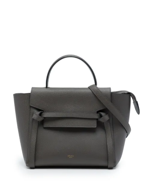 Celine Pre-Owned 2017 Micro Grained Calfskin Belt Bag satchel Grey EY13KA026GVGLA52
