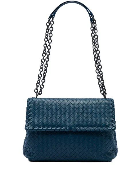 Bottega Veneta Pre-Owned 2012-2026 Medium Nappa Intrecciato Olimpia shoulder bag Blue 3W6WU0XGJ8KZI4IM