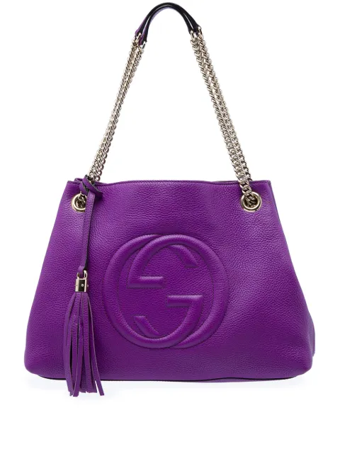 Gucci Pre-Owned 2016-2026 Medium Calfskin Soho Chain tote bag Purple ENUAKPP35TL6RFV7