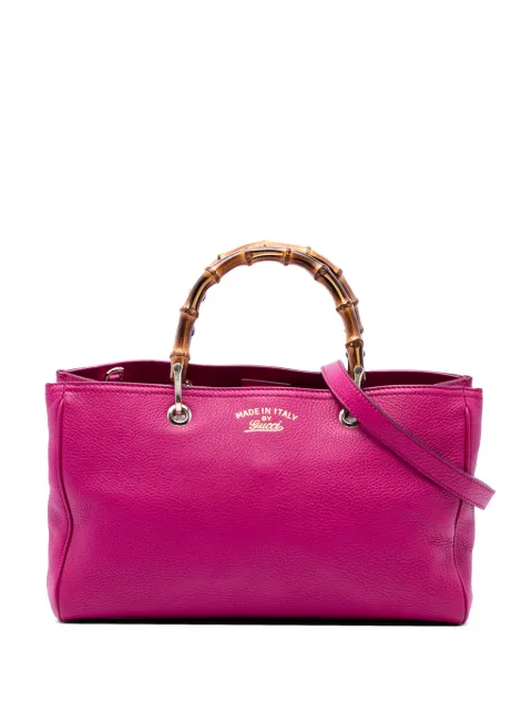 Gucci Pre-Owned 2016-2026 Medium Calfskin Bamboo Shopper satchel Pink L7NF33PMWIAUML3P