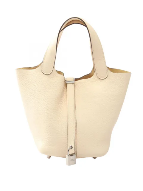 Hermès Pre-Owned 2021 Clemence Picotin Lock 18 handbag White YGDN9W42BV34LV1W