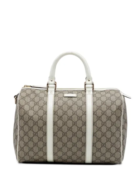 Gucci Pre-Owned 2016-2026 Medium GG Supreme Joy boston bag Neutrals L86HL6WXOG5YCNWA