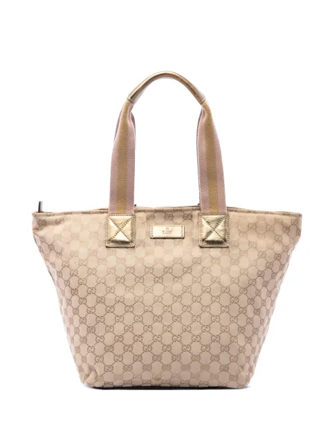 Gucci Pre-Owned 2016-2026 GG Canvas Web tote bag Neutrals M3FUQYIQ70G5VNBG