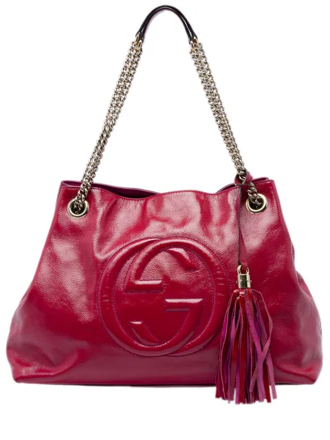 Gucci Pre-Owned 2016-2026 Medium Patent Soho Chain tote bag Pink 1JVCHKVIA6SG9G4E