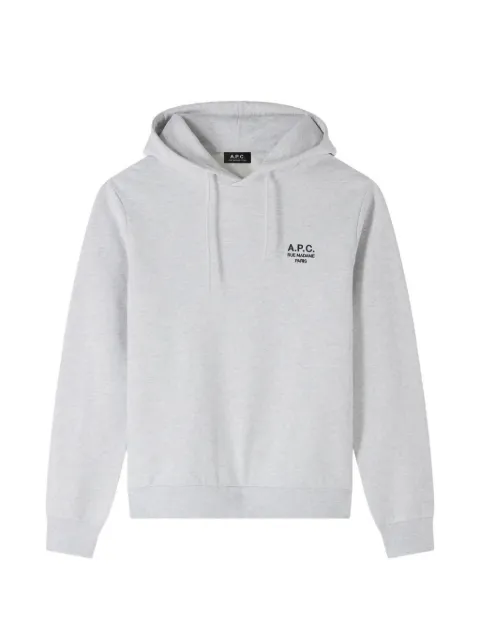A.P.C. logo-embroidered drawstring hoodie Grey COHBVM27914