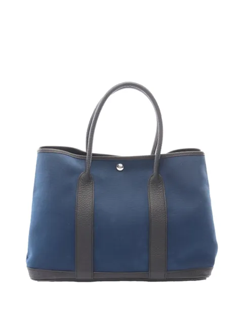 Hermès Pre-Owned 2015 Toile Militaire and Negonda Garden Party 36 tote bag Blue KINHU1759F211IDA