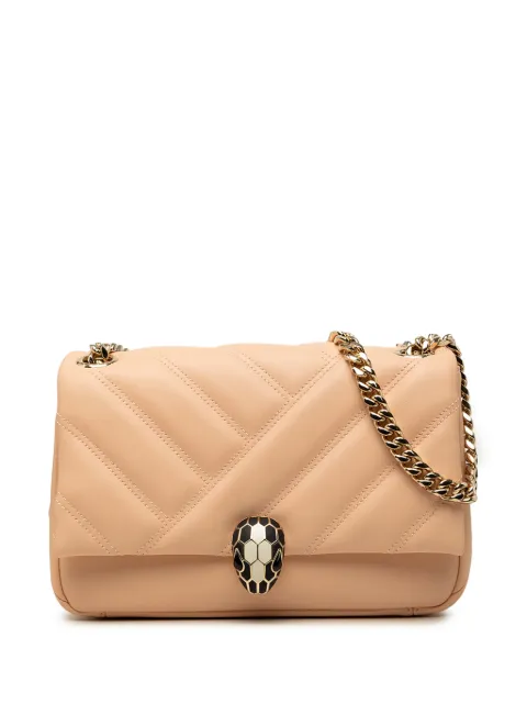 Bvlgari Pre-Owned 2000-2026 Small Leather Serpenti Cabochon crossbody bag Pink UFOP19048WKO5MRY