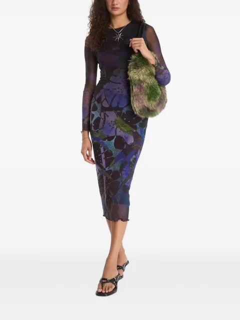 Desigual floral-print midi dress Purple 26WWVK015025