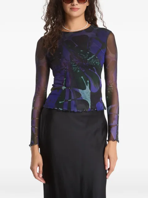 Desigual graphic-print jersey Blue 26WWTK025022