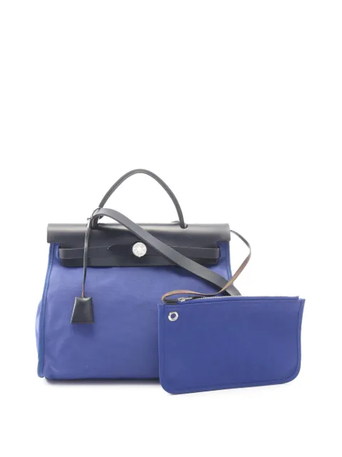 Hermès Pre-Owned 2018 Toile Herbag Zip 31 satchel Blue HDXY8OEV3596R7BO
