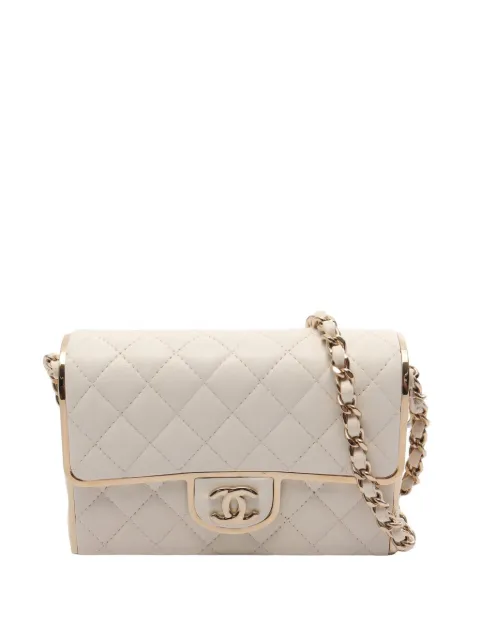 CHANEL Pre-Owned 2021-2026 Mini Quilted Lambskin Minaudiere Evening Bag shoulder bag White 9CCD1O010J9OV15Y