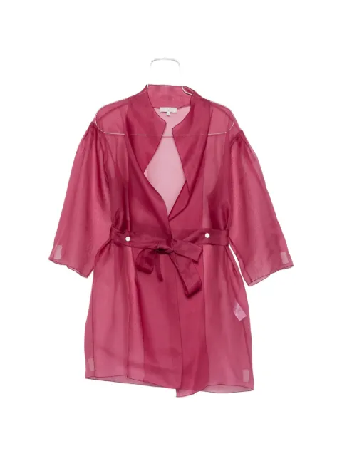 Antonelli sheer belted coat Purple Q7967T256