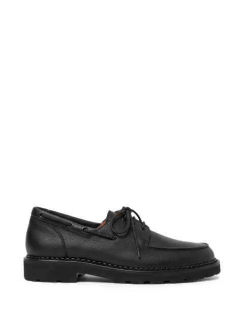 Scarosso Arthur leather boat shoes Black ARTHURLOAFBLACALF