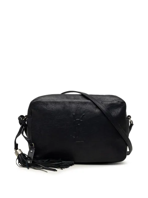 Saint Laurent Pre-Owned 2017 Small Lambskin Monogram Lou Camera Bag crossbody bag Black USF48OFG20HMZKCJ