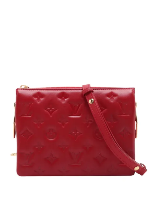 Louis Vuitton Pre-Owned 2021-2026 Monogram Embossed Lambskin Coussin BB satchel Red LF77Z9CA64P52LRN