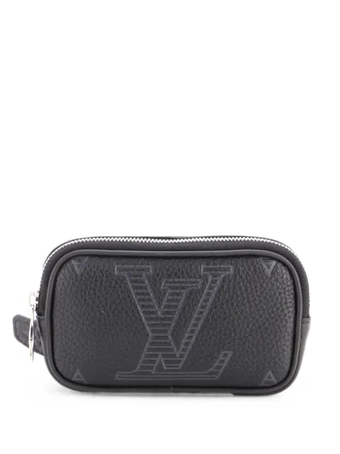Louis Vuitton Pre-Owned Signature Pocket Monogram Shadow Giant Taurillon Leather belt bag Black H4VWQQ5NLIJXAMLL