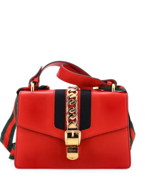 Gucci Pre-Owned Sylvie Leather Small shoulder bag Red YYTCJKSI2C3DR16P
