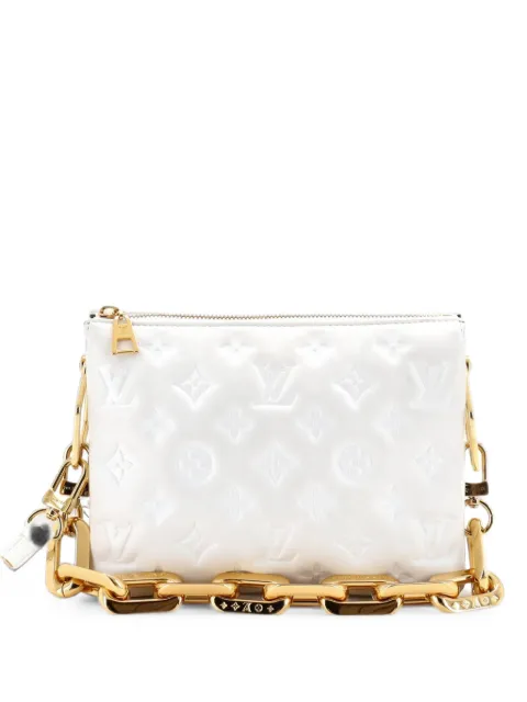 Louis Vuitton Pre-Owned Coussin Bag Monogram Embossed Lambskin BB crossbody bag White KHSPI7H2QSGE9E7S