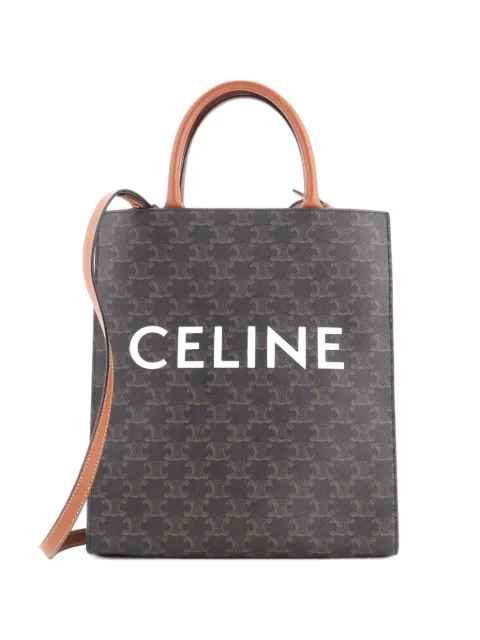 Celine Pre-Owned Vertical Cabas Triomphe Coated Canvas Small tote bag Brown K09IRZ1G9JNU7258