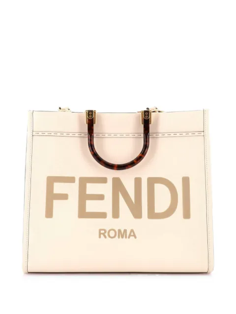 Fendi Pre-Owned Sunshine Shopper Leather Medium tote bag Neutrals ZEQ8BPK1P2QRY3IC