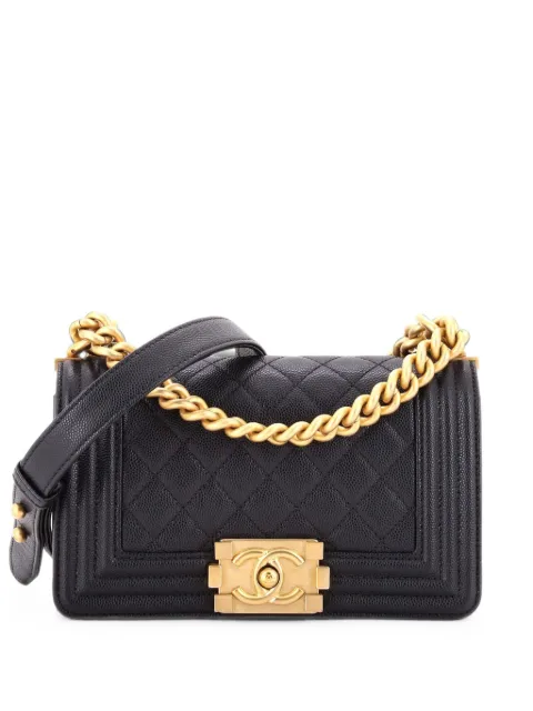 CHANEL Pre-Owned Boy Flap Bag Quilted Caviar Small crossbody bag Black WIC1DN5CNXY335YV